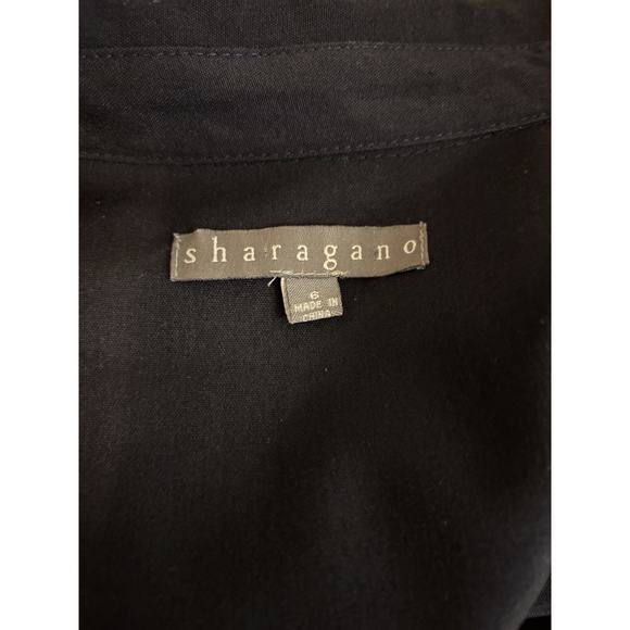 Sharagano Women Shift Collared Zip Up Size 6Dress 4 Pockets Navy Blue - Picture 6 of 10